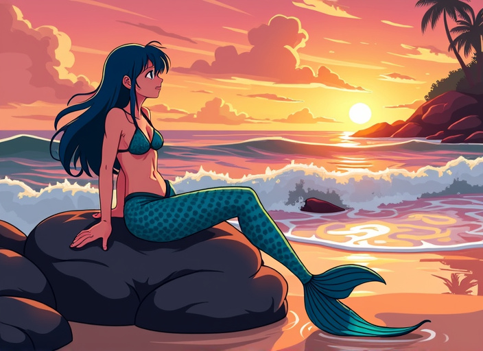 Mermaid-Rock-Sunset-Beach