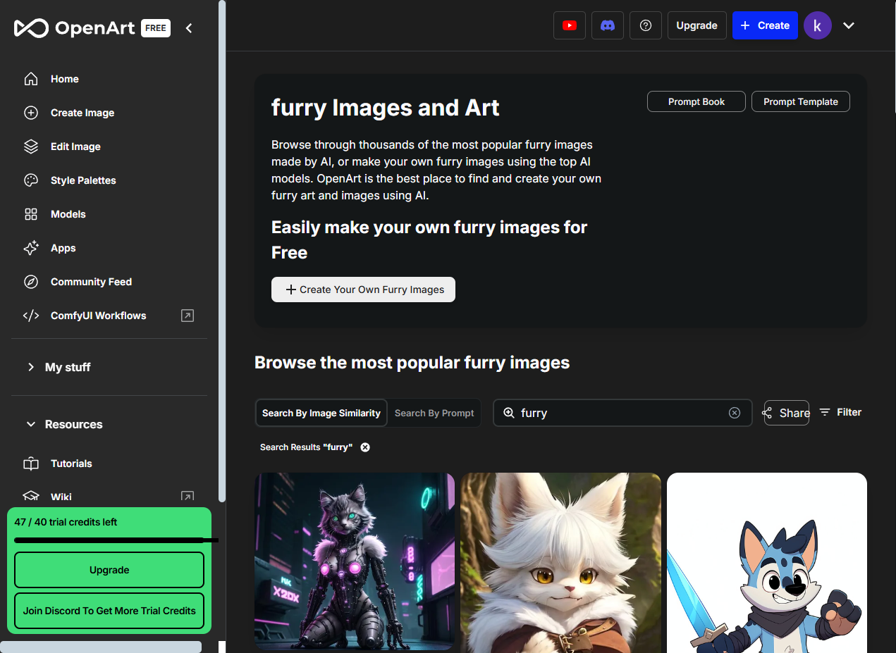 openart furry ai art generator